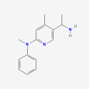 molecular formula C15H19N3 B13012658 5-(1-Aminoethyl)-N,4-dimethyl-N-phenylpyridin-2-amine 