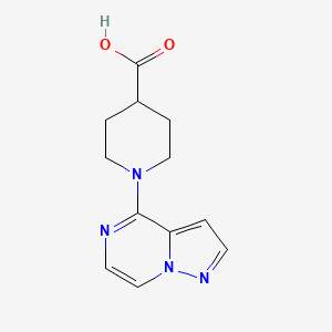 molecular formula C12H14N4O2 B13012672 1-(Pyrazolo[1,5-a]pyrazin-4-yl)piperidine-4-carboxylic acid 