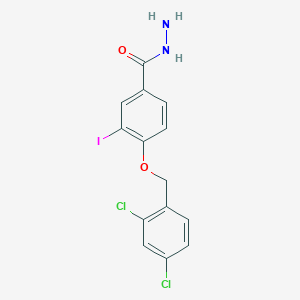 4-((2,4-Dichlorobenzyl)oxy)-3-iodobenzohydrazide