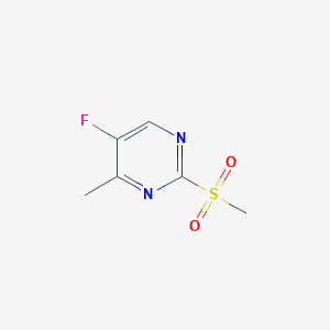 molecular formula C6H7FN2O2S B13012690 5-Fluoro-4-methyl-2-(methylsulfonyl)pyrimidine 