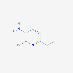 molecular formula C7H9BrN2 B13012716 2-Bromo-6-ethylpyridin-3-amine 