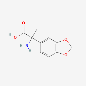 molecular formula C10H11NO4 B13012723 2-Amino-2-(benzo[d][1,3]dioxol-5-yl)propanoic acid 