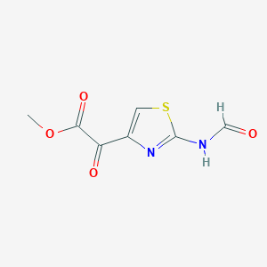 molecular formula C7H6N2O4S B13012739 Methyl 2-(2-formamidothiazol-4-yl)-2-oxoacetate 