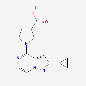 1-(2-Cyclopropylpyrazolo[1,5-a]pyrazin-4-yl)pyrrolidine-3-carboxylic acid