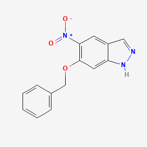 molecular formula C14H11N3O3 B13012757 6-(benzyloxy)-5-nitro-1H-indazole CAS No. 1499162-37-6