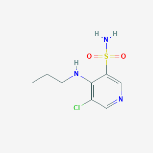 molecular formula C8H12ClN3O2S B13012773 5-Chloro-4-(propylamino)pyridine-3-sulfonamide 