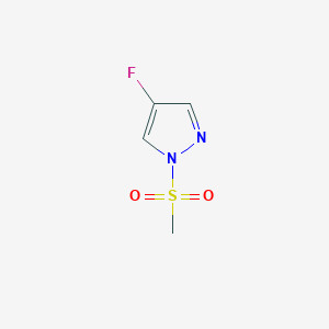 molecular formula C4H5FN2O2S B13012787 4-Fluoro-1-(methylsulfonyl)-1H-pyrazole 