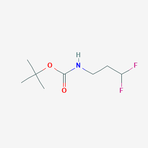 molecular formula C8H15F2NO2 B13012792 tert-Butyl (3,3-difluoropropyl)carbamate 