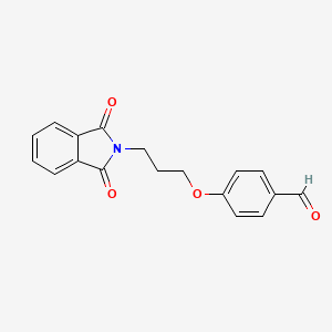 molecular formula C18H15NO4 B1301283 4-[3-(1,3-Dioxoisoindol-2-yl)propoxy]benzaldehyde CAS No. 73279-02-4
