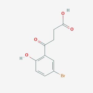 molecular formula C10H9BrO4 B13012830 4-(5-Bromo-2-hydroxyphenyl)-4-oxobutanoic acid 