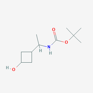 molecular formula C11H21NO3 B13012869 tert-Butyl(1-(3-hydroxycyclobutyl)ethyl)carbamate 