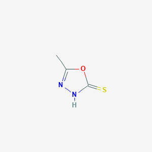 molecular formula C3H4N2OS B1301287 5-Methyl-1,3,4-oxadiazole-2-thiol CAS No. 31130-17-3