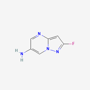 molecular formula C6H5FN4 B13012876 2-Fluoropyrazolo[1,5-a]pyrimidin-6-amine 