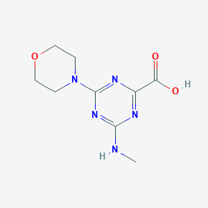 molecular formula C9H13N5O3 B1301289 4-Methylamino-6-morpholin-4-yl-[1,3,5]triazine-2-carboxylic acid CAS No. 585557-38-6