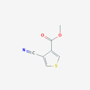 molecular formula C7H5NO2S B13012896 Methyl 4-cyanothiophene-3-carboxylate CAS No. 67808-36-0