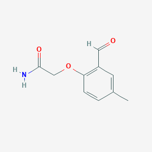 molecular formula C10H11NO3 B13012902 2-(2-Formyl-4-methylphenoxy)acetamide 