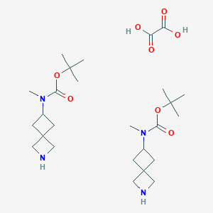 molecular formula C26H46N4O8 B13012930 tert-butyl N-(2-azaspiro[3.3]heptan-6-yl)-N-methylcarbamate;oxalic acid 