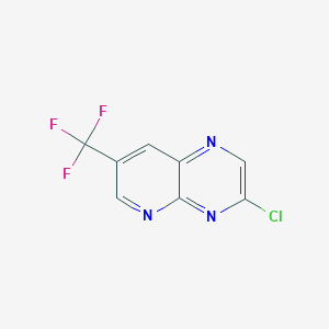 molecular formula C8H3ClF3N3 B13012956 3-Chloro-7-(trifluoromethyl)pyrido[2,3-b]pyrazine 