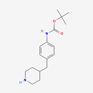 molecular formula C17H26N2O2 B13012983 tert-Butyl (4-(piperidin-4-ylmethyl)phenyl)carbamate 