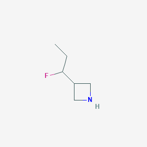 molecular formula C6H12FN B13012990 3-(1-Fluoropropyl)azetidine 