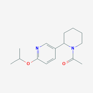 molecular formula C15H22N2O2 B13012997 1-(2-(6-Isopropoxypyridin-3-yl)piperidin-1-yl)ethanone 