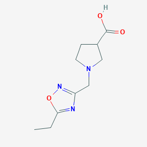 1-((5-Ethyl-1,2,4-oxadiazol-3-yl)methyl)pyrrolidine-3-carboxylic acid