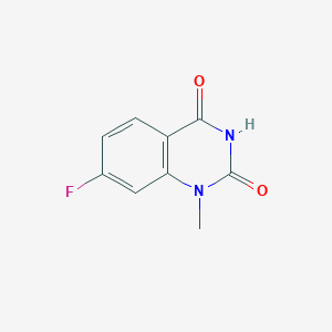 molecular formula C9H7FN2O2 B13013016 7-Fluoro-1-methylquinazoline-2,4(1H,3H)-dione 