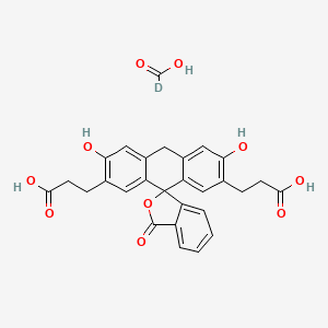 3-[7-(2-carboxyethyl)-3,6-dihydroxy-3'-oxospiro[10H-anthracene-9,1'-2-benzofuran]-2-yl]propanoic acid;deuterioformic acid