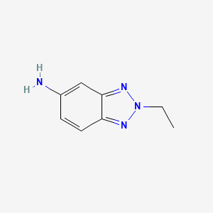 molecular formula C8H10N4 B13013039 2-Ethyl-2H-benzo[d][1,2,3]triazol-5-amine 