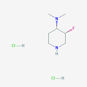 molecular formula C7H17Cl2FN2 B13013087 (3R,4S)-3-Fluoro-N,N-dimethylpiperidin-4-amine dihydrochloride 