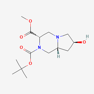 2-tert-butyl 3-methyl(3S,7S,8aR)-7-hydroxyhexahydropyrrolo[1,2-a]pyrazine-2,3(1H)-dicarboxylate