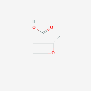 molecular formula C8H14O3 B13013128 Tetramethyloxetane-3-carboxylicacid 