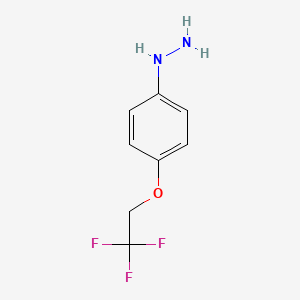 molecular formula C8H9F3N2O B13013137 4-(2,2,2-Trifluoroethoxy)phenylhydrazine 