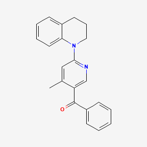 molecular formula C22H20N2O B13013140 (6-(3,4-Dihydroquinolin-1(2H)-yl)-4-methylpyridin-3-yl)(phenyl)methanone 