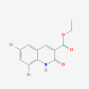 molecular formula C12H9Br2NO3 B1301318 Ethyl 6,8-dibromo-2-oxo-1,2-dihydroquinoline-3-carboxylate CAS No. 860787-14-0
