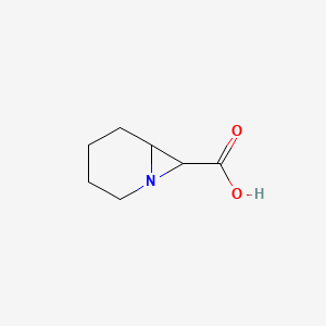 molecular formula C7H11NO2 B13013236 1-Azabicyclo[4.1.0]heptane-7-carboxylic acid 