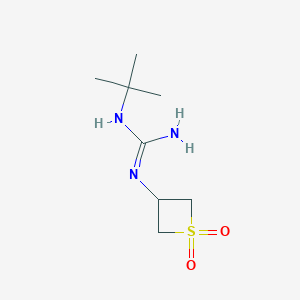 molecular formula C8H17N3O2S B13013243 1-(tert-Butyl)-3-(1,1-dioxidothietan-3-yl)guanidine 