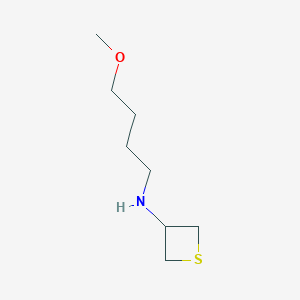 molecular formula C8H17NOS B13013264 N-(4-Methoxybutyl)thietan-3-amine 