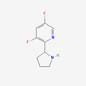 3,5-Difluoro-2-(pyrrolidin-2-yl)pyridine