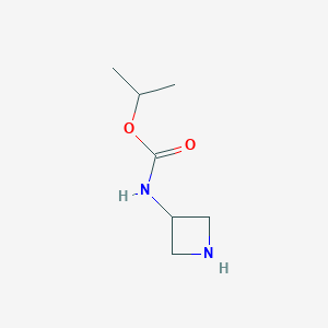 molecular formula C7H14N2O2 B13013293 propan-2-ylN-(azetidin-3-yl)carbamate 