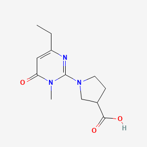 1-(4-Ethyl-1-methyl-6-oxo-1,6-dihydropyrimidin-2-yl)pyrrolidine-3-carboxylic acid