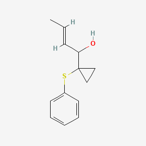 (E)-1-(1-(Phenylthio)cyclopropyl)but-2-EN-1-OL