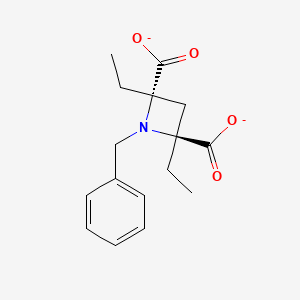 molecular formula C16H19NO4-2 B13013385 trans-2,4-Diethyl-1-benzylazetidine-2,4-dicarboxylate 