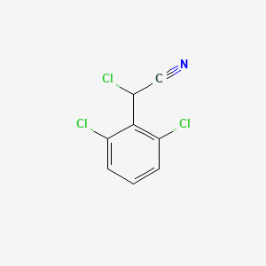 molecular formula C8H4Cl3N B13013409 2-Chloro-2-(2,6-dichlorophenyl)acetonitrile 