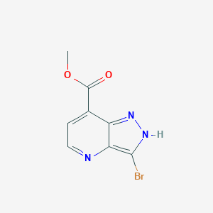 molecular formula C8H6BrN3O2 B13013416 methyl3-bromo-1H-pyrazolo[4,3-b]pyridine-7-carboxylate 