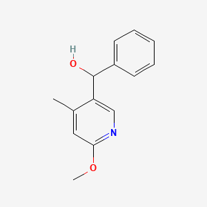 molecular formula C14H15NO2 B13013422 (6-Methoxy-4-methylpyridin-3-yl)(phenyl)methanol 