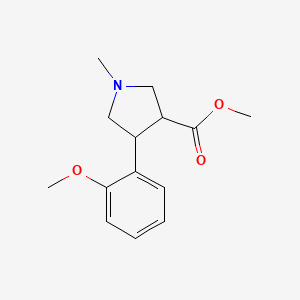 molecular formula C14H19NO3 B13013451 Methyl 4-(2-methoxyphenyl)-1-methylpyrrolidine-3-carboxylate 