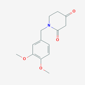 molecular formula C14H17NO4 B13013489 1-(3,4-Dimethoxybenzyl)piperidine-2,4-dione 