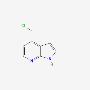 molecular formula C9H9ClN2 B13013519 4-(chloromethyl)-2-methyl-1H-pyrrolo[2,3-b]pyridine 