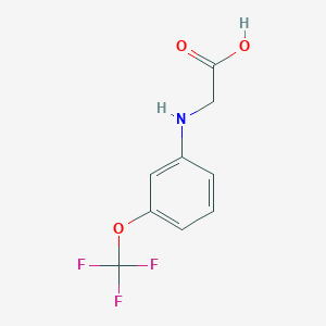 molecular formula C9H8F3NO3 B13013521 2-((3-(Trifluoromethoxy)phenyl)amino)acetic acid 